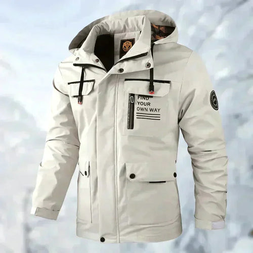 Herrar Vinterjacka Vattentät Polyester Isolerande Foder 1