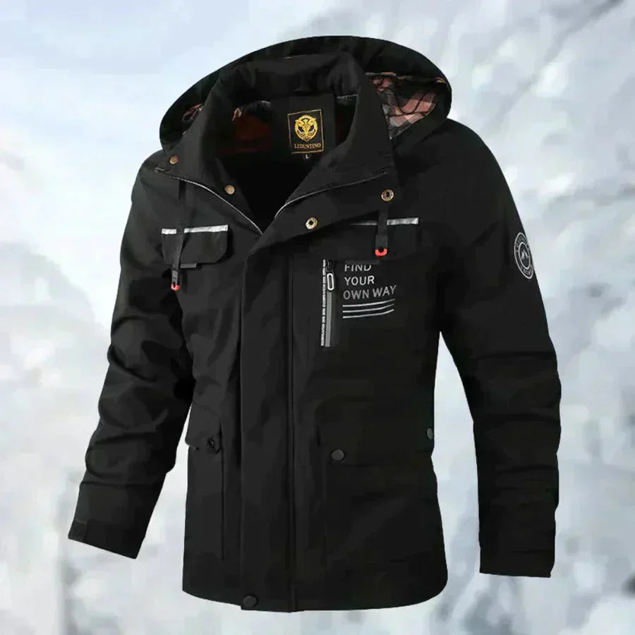 Herrar Vinterjacka Vattentät Polyester Isolerande Foder 8