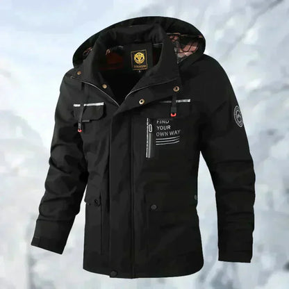 Herrar Vinterjacka Vattentät Polyester Isolerande Foder 8