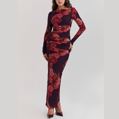 Variant image for Maxiklänning Dam Mönstrad Lätt Material-1