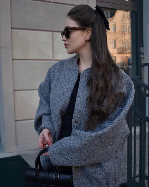 Damjacka Chic Vinterdesign Mjuk Ull Vind- och Vattenavvisande-3