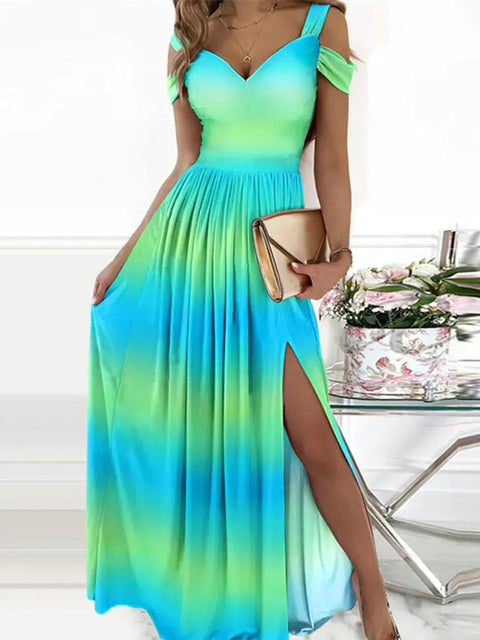 Variant image for Kvinnors Lång Klänning Off-Shoulder Bomull Polyester Maxi-6