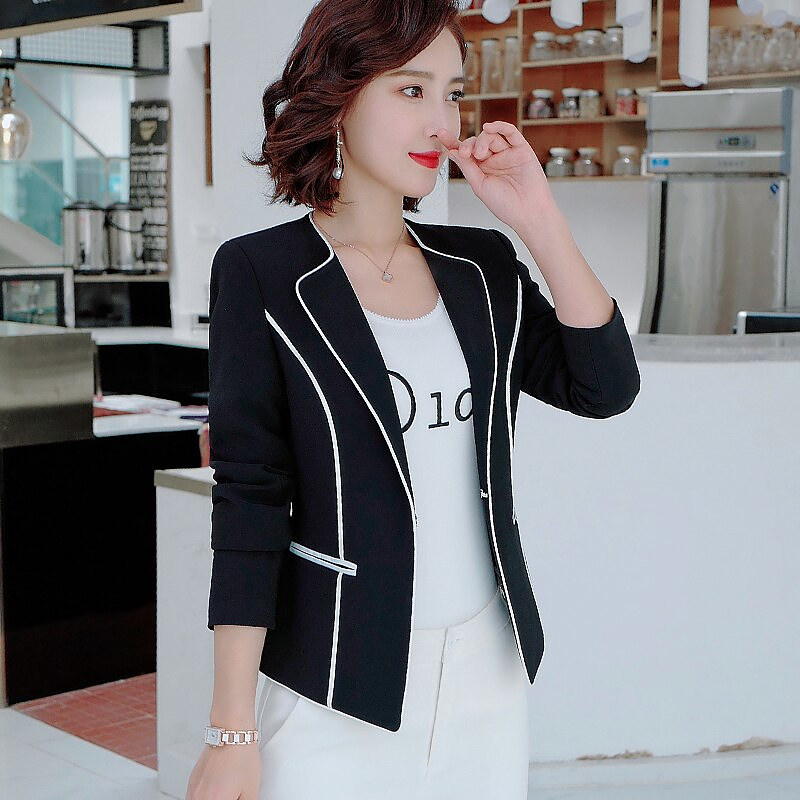 Kvinnors Blazer Elegant Polyester Kappa för Kontor 6