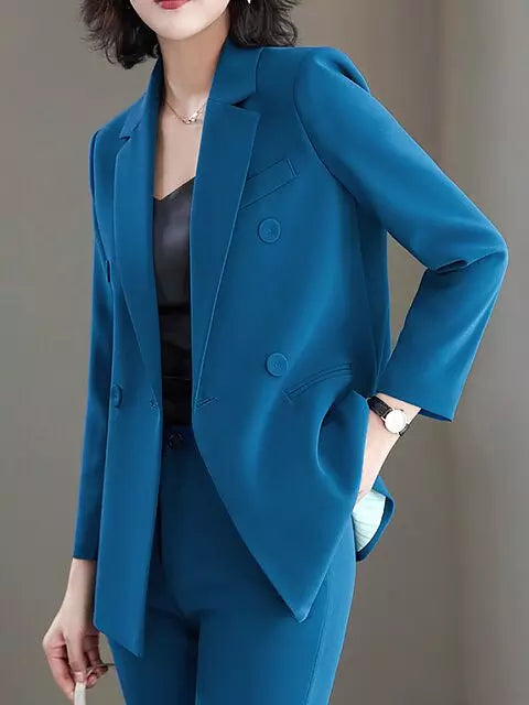 Variant image for Kvinnors Blazer Set Slim Fit Polyester Långa Ärmar-5