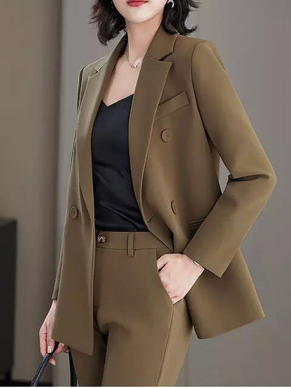 Variant image for Kvinnors Blazer Set Slim Fit Polyester Långa Ärmar-17