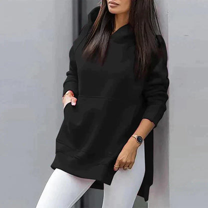 Dam Hoodie Monokrom Stil 100% Bomull 8