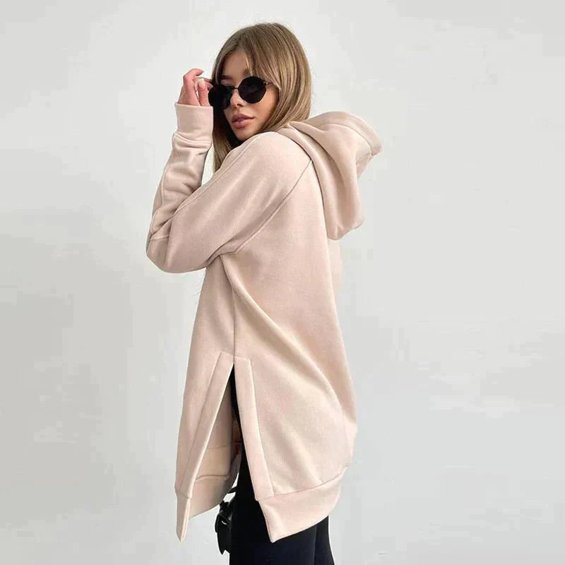 Dam Hoodie Monokrom Stil 100% Bomull 4