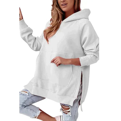 Dam Hoodie Monokrom Stil 100% Bomull 9