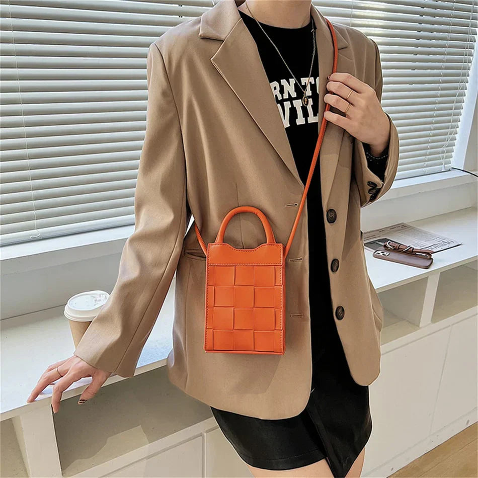 Handväska Dam Vintage Design Veganläder Kompakt-5