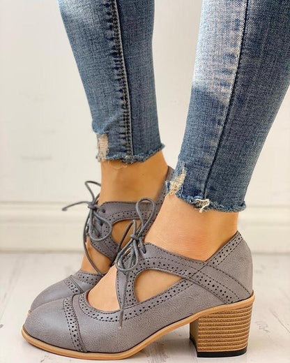 Dam Sandaler Trendig Design Mjuk Sula Syntetiskt Läder-2