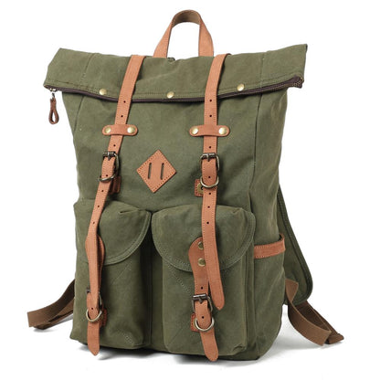 Unisex Ryggsäck Canvas Hållbar Praktisk för Laptop-3