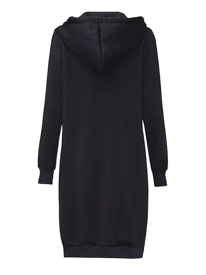 Kvinnor Hoodie Avslappnad Stil Justerbar Huva Mjuk Tyg-2