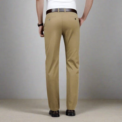 Herrbyxor med Stretch Rak Design Högkvalitativt Tyg-3