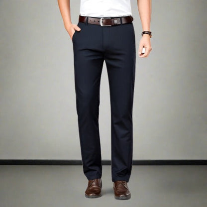 Herrbyxor med Stretch Rak Design Högkvalitativt Tyg-4