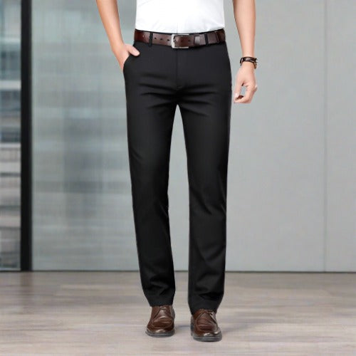 Herrbyxor med Stretch Rak Design Högkvalitativt Tyg-6