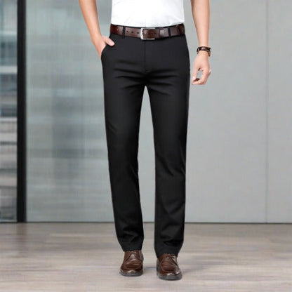Herrbyxor med Stretch Rak Design Högkvalitativt Tyg-6