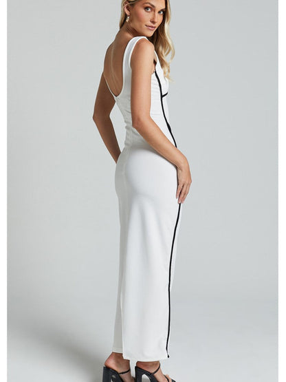 Dam Aftonklänning Tidlös Design Polyester Elastan-3