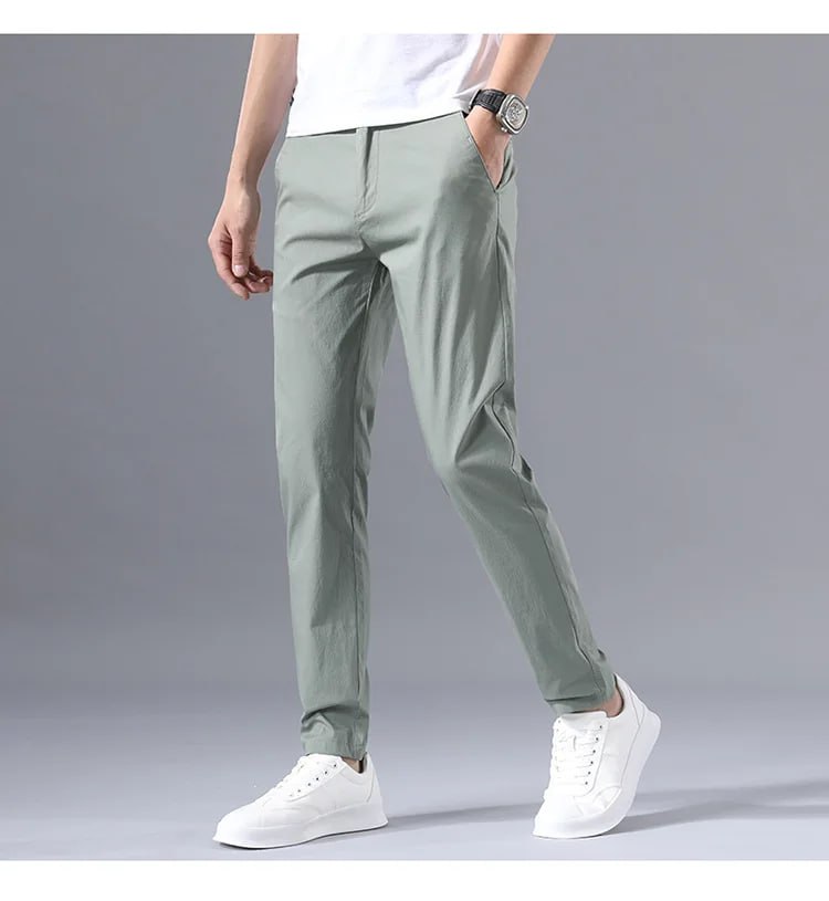 Dam Byxor Elastiska Hög Midja Modern Design Bomull-3