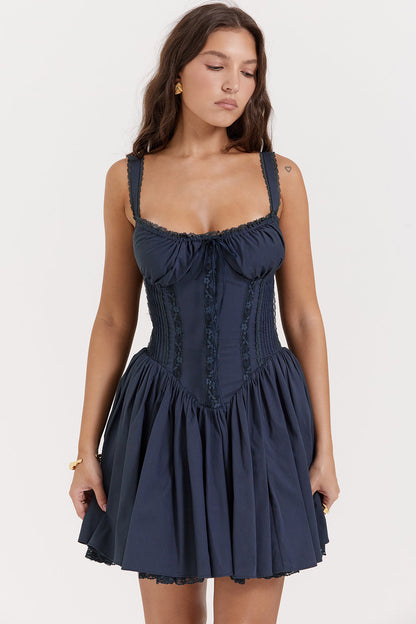 Dam Klänning Minikorsett Elegant Polyester-6