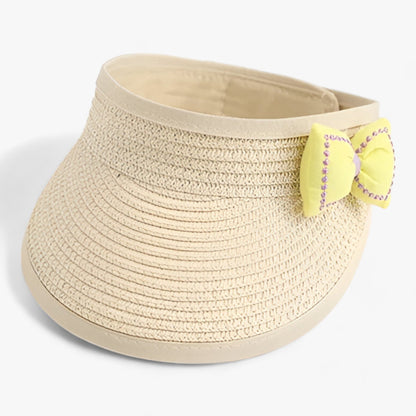Flickors Sommarhatt i Lätt Halm med Slingdesign – Solskydd för Utomhusaktiviteter och Stranddagar 10