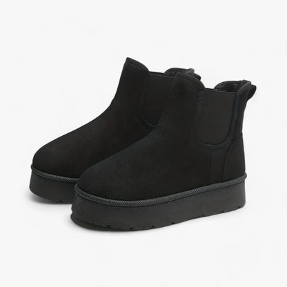 Dam Stövlar Bekväma Syntetisk Päls med Gummisula-3