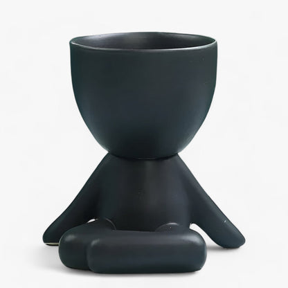 Keramische Blumentopf für Sukkulenten – Nordisches Design, 10 cm Höhe, Robuste und Elegante Dekoration 3
