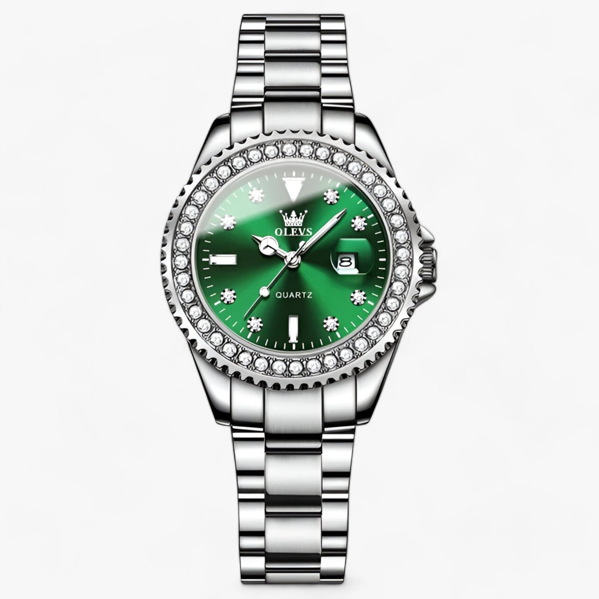 Kvinnors Armbandsur Minimalistisk Rostfritt Stål Diamantdetaljer-1