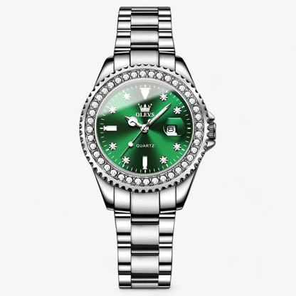 Kvinnors Armbandsur Minimalistisk Rostfritt Stål Diamantdetaljer-1