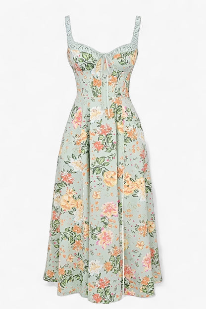 Fina Dam Klänningar Blommönstrad Spetsdetaljer Polyester 5