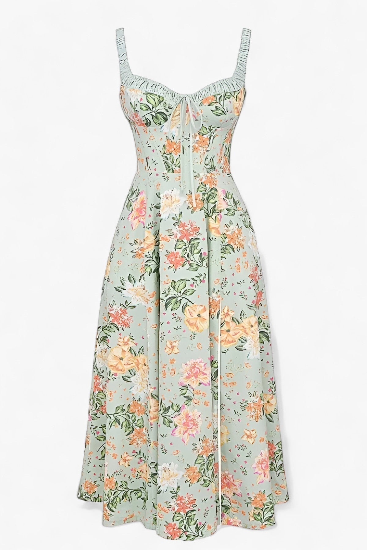 Fina Dam Klänningar Blommönstrad Spetsdetaljer Polyester 3