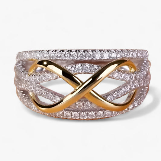 Kvinnors Uttalande Ring Modern Design Hållbart Metallmaterial-1