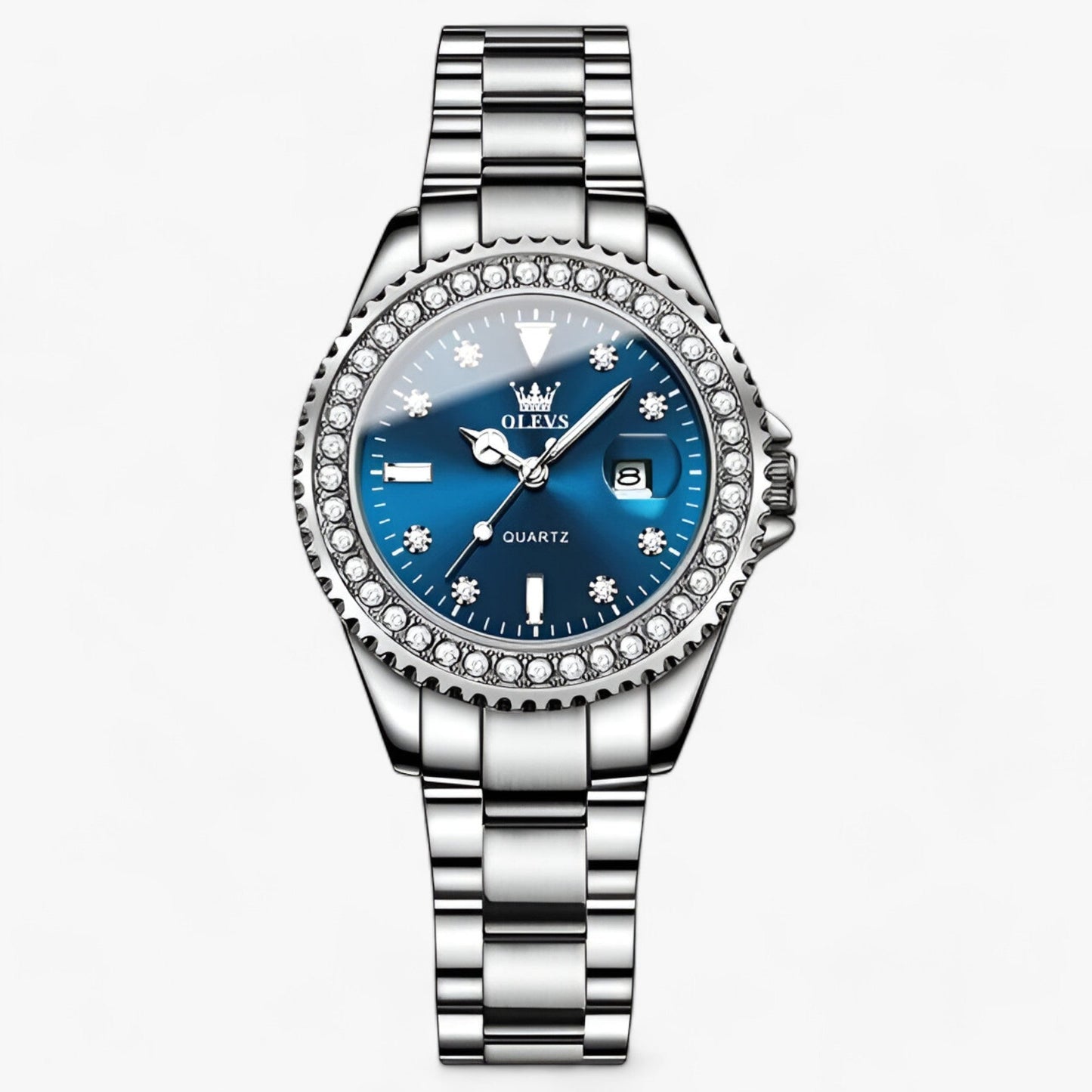 Kvinnors Armbandsur Minimalistisk Rostfritt Stål Diamantdetaljer-6