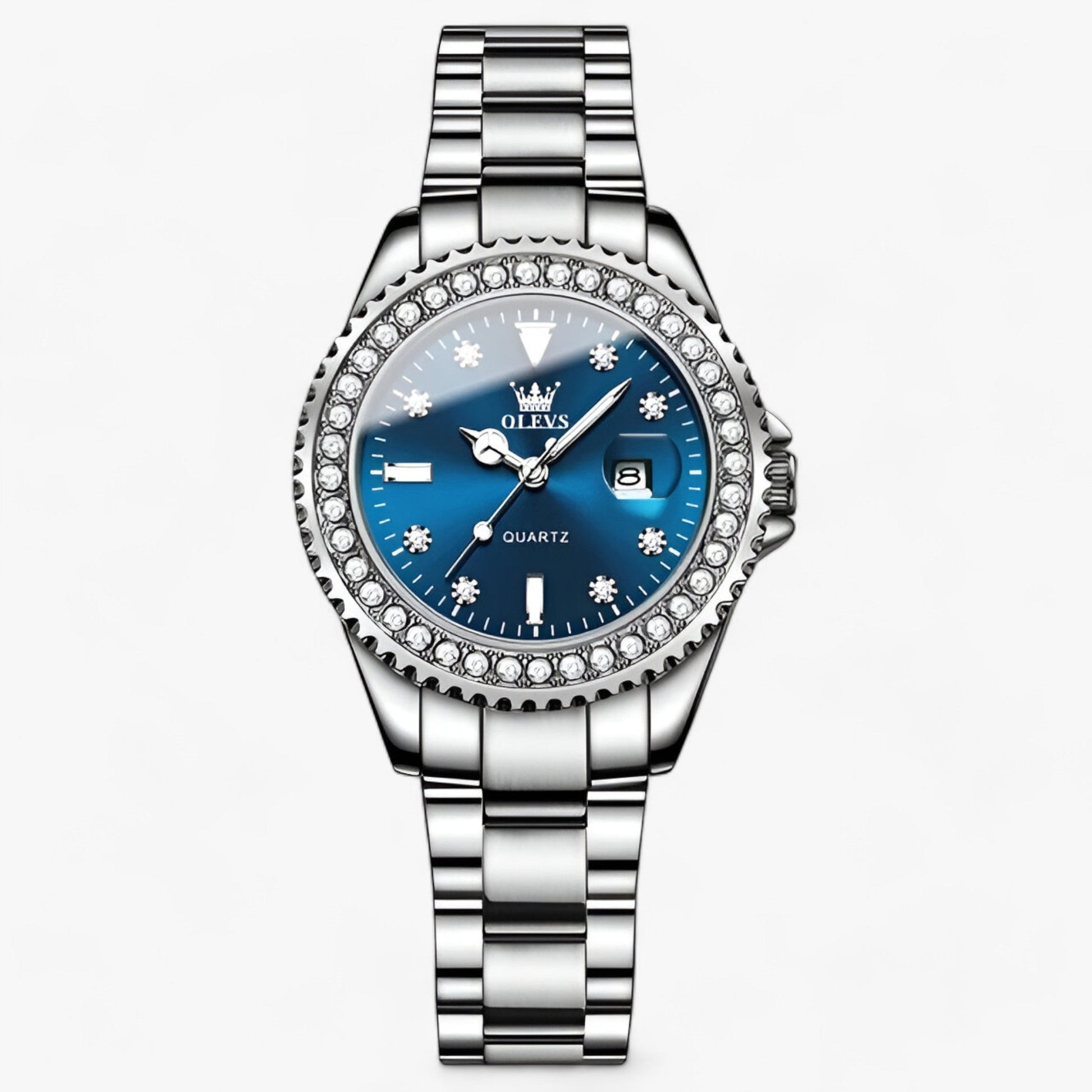 Kvinnors Armbandsur Minimalistisk Rostfritt Stål Diamantdetaljer-6