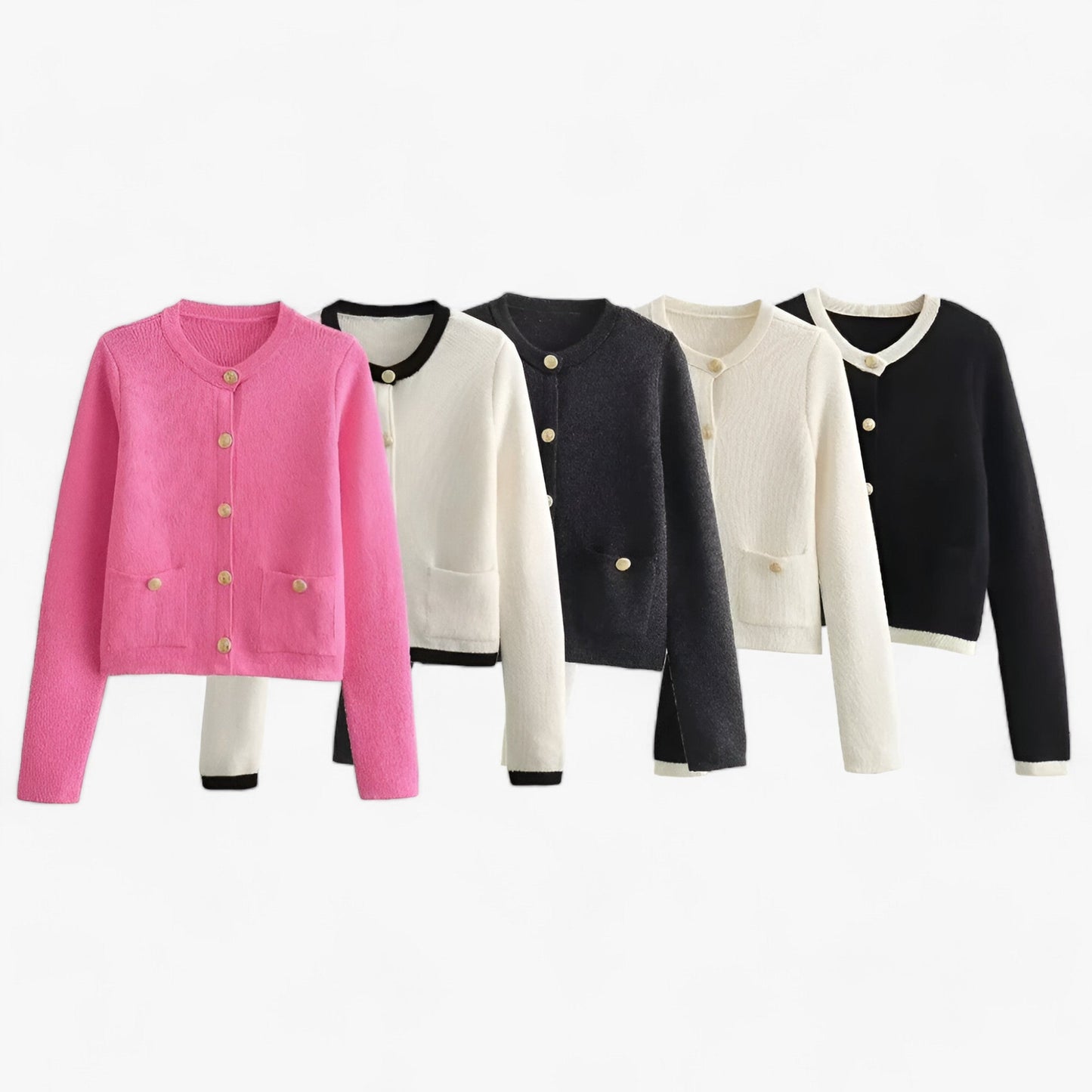 Kvinnors Lång Kofta Stickad Slim Fit Polyester 2