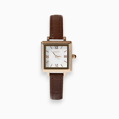 Herrklocka Fyrkantig Design Rostfritt Stål Snygg Minimalistisk Klocka-3