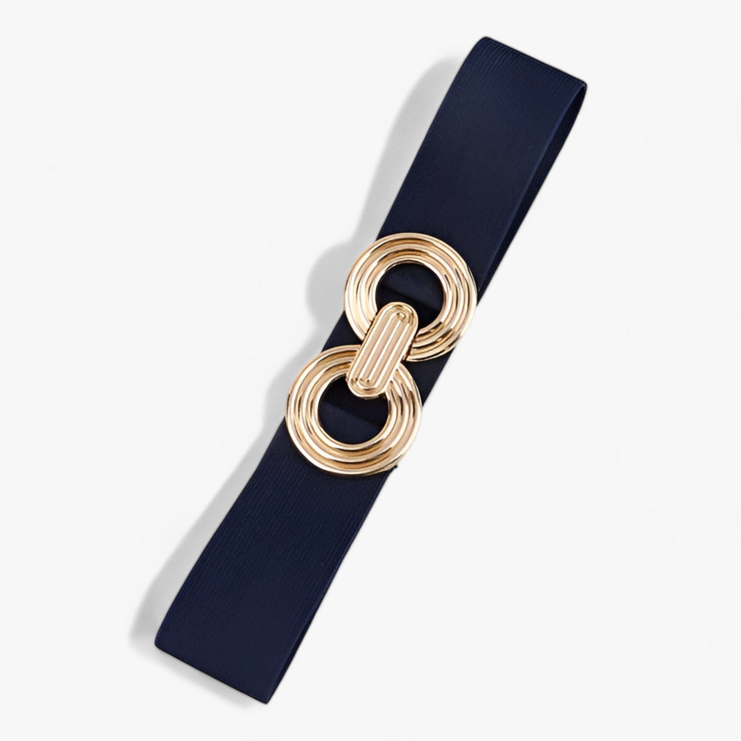 Kvinnors Elastiska Midjebälte Rund Spänne Justerbar Design-6