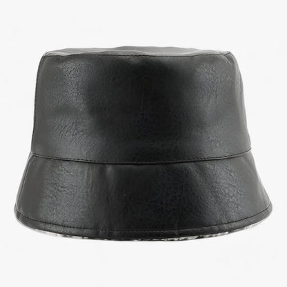 Kvinnors Vändbar Läderhatt Elegant Justerbar Stil-2