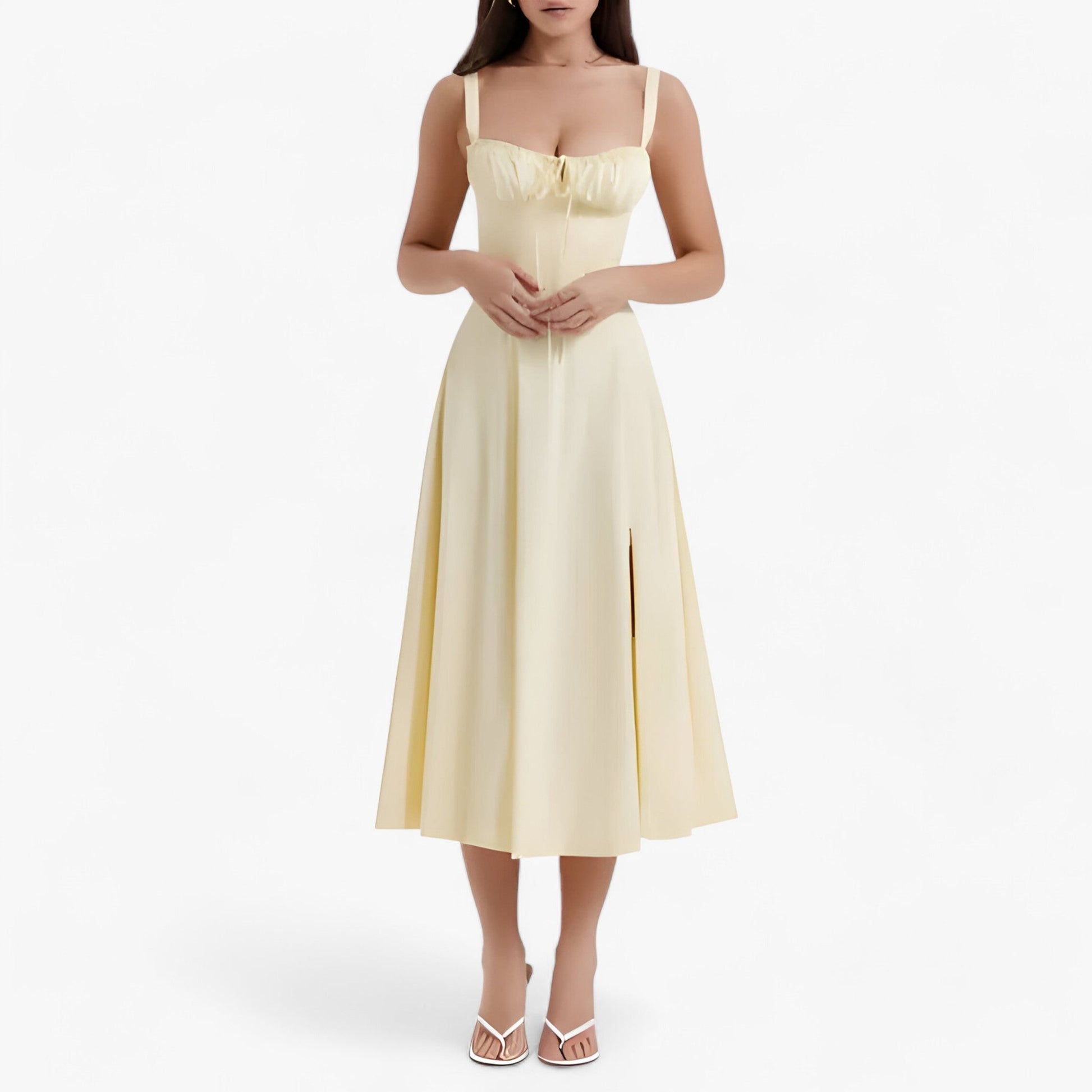 Dam Korsettklänning Med Smickrande Snitt Högkvalitativt Tyg 10