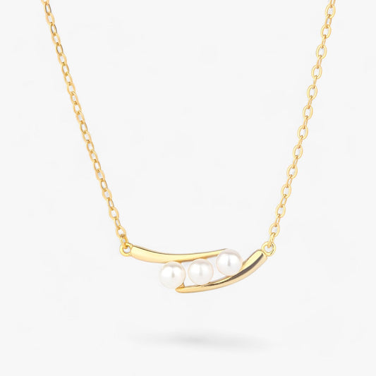 Kvinnors Hänge i 925 Sterling Silver med Pärla Geometrisk Design 1