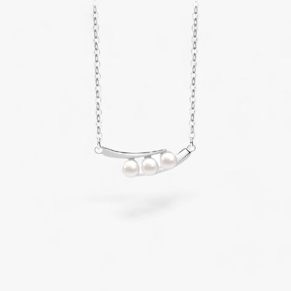 Kvinnors Hänge i 925 Sterling Silver med Pärla Geometrisk Design 4