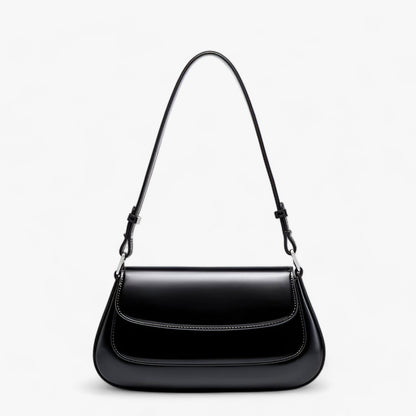 Dam Axelväska Vintage Stil Äkta Läder 1