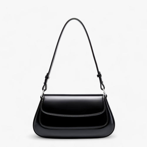 Dam Axelväska Vintage Stil Äkta Läder 1