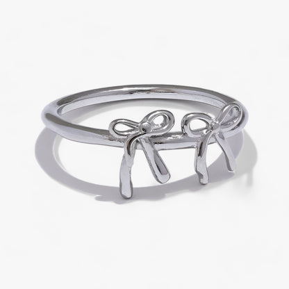 Vattentät Slingring i 18K PVD-belagt Rostfritt Stål – Elegant Silverring för Kvinnor i Flera Storlekar 6
