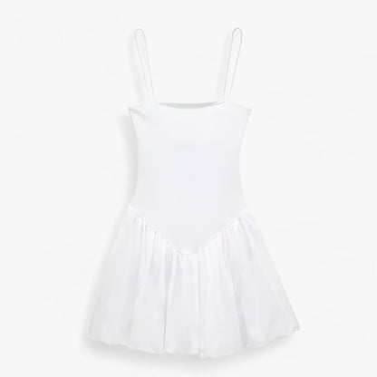 Kvinna Mini Klänning Monokrom Design Lätt Material 5