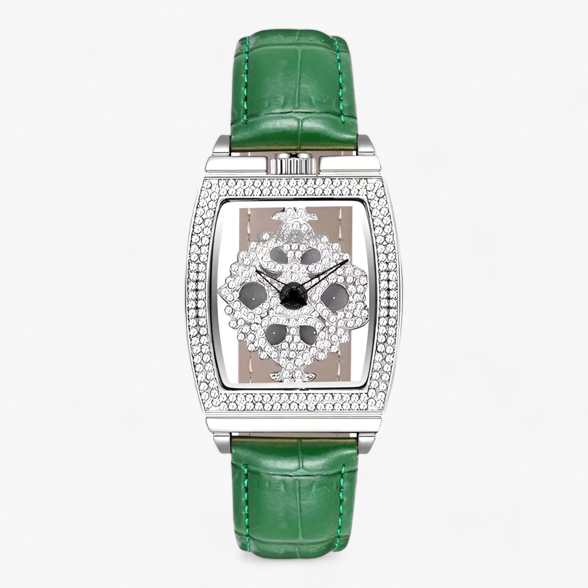 Variant image for Damklocka Tonneau Skelett Läderarmband Elegant Design-1