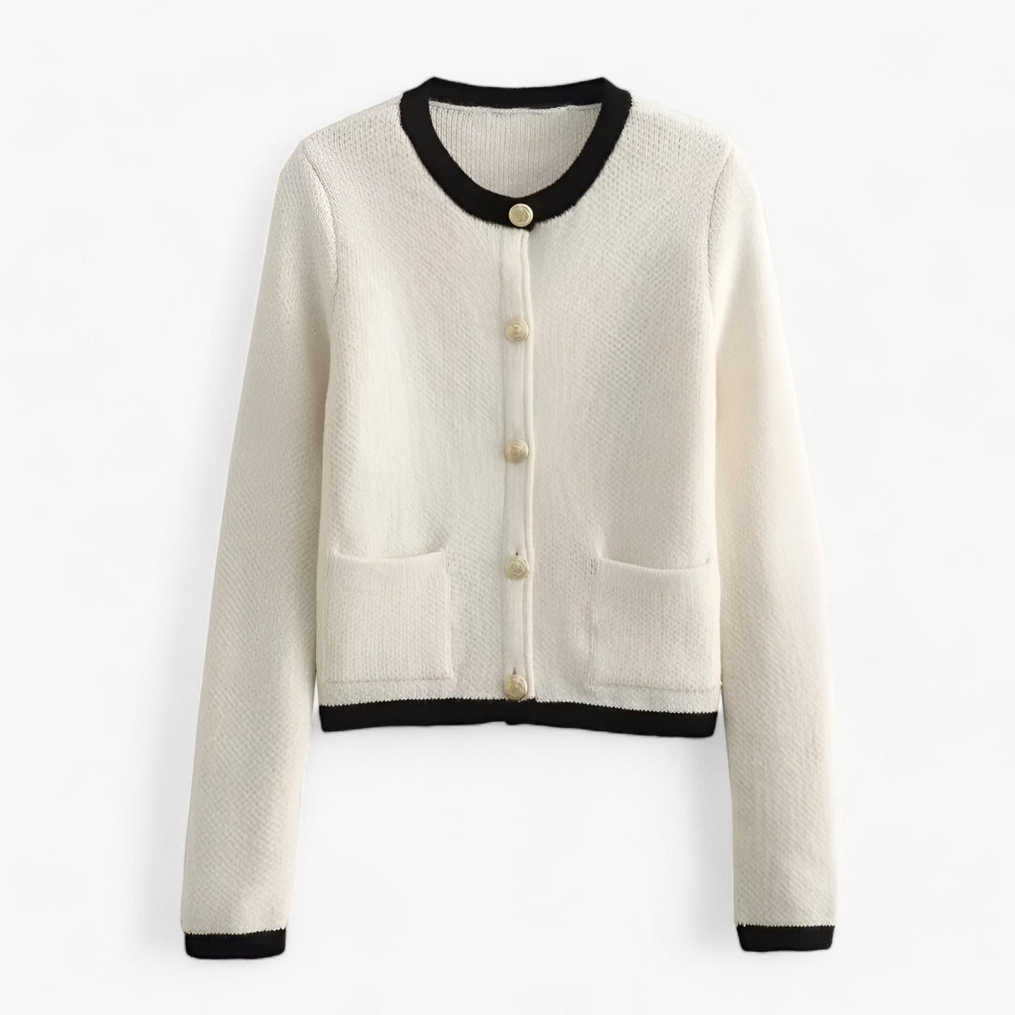 Kvinnors Lång Kofta Stickad Slim Fit Polyester-4