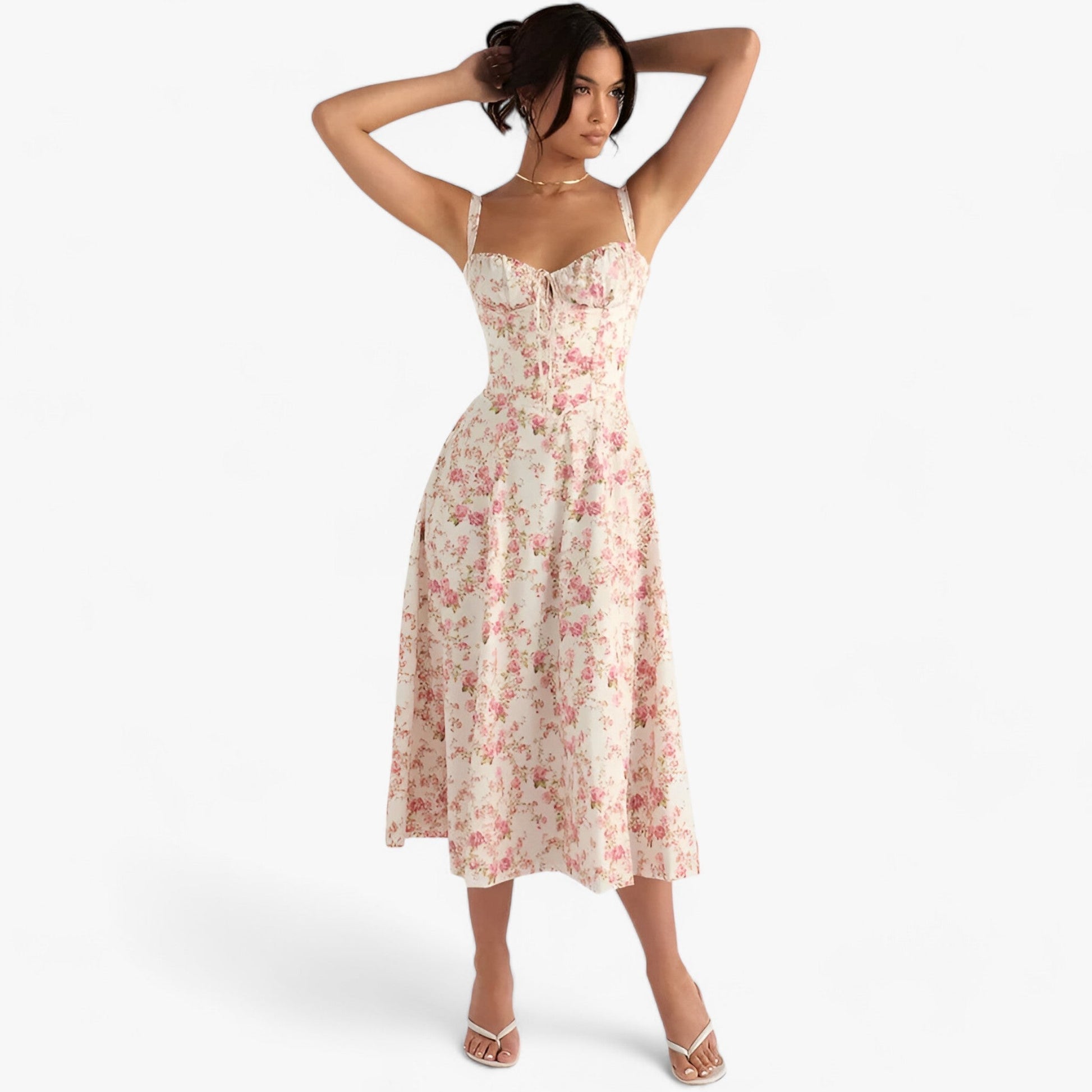 Dam Korsettklänning Med Smickrande Snitt Högkvalitativt Tyg 2