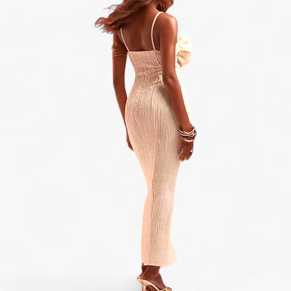 Maxi Klänning Dam Överdimensionerad Med Korsettstruktur Högkvalitativt Tyg 3