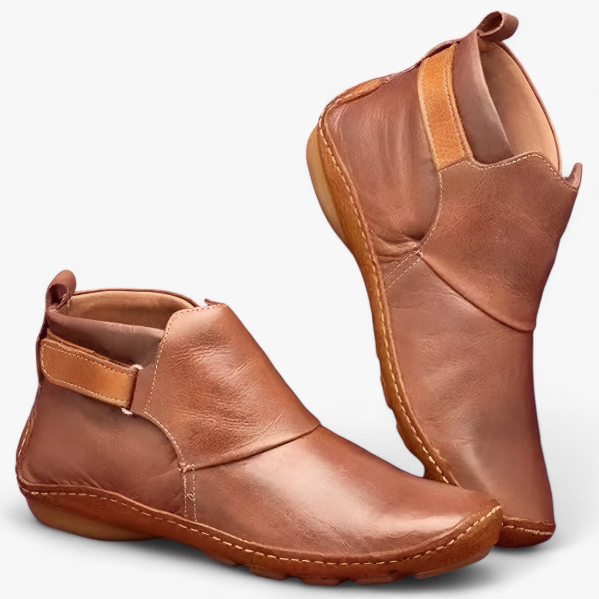 Variant image for Kvinnors Boho Stövlar Slip-On med Broderi Artificiell PU-25