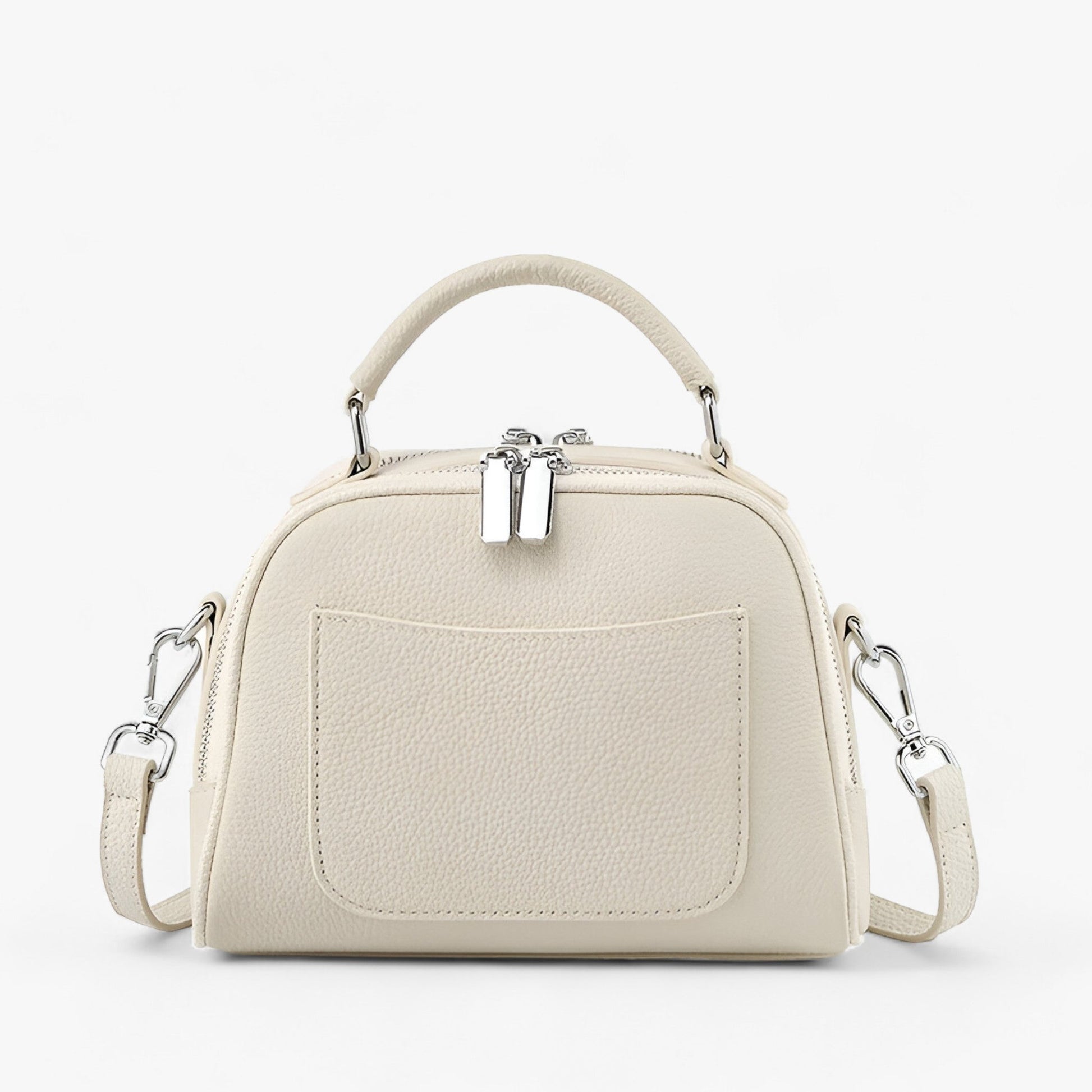 Axelväska Dam i Äkta Läder med Justerbar Axelrem – Mångsidig Skinnaxelväska för Vardagsbruk och Fest 3